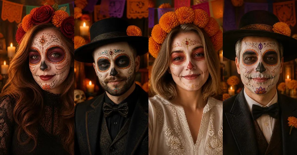 Catrina 妆是什么?亡灵节糖骷髅妆,一张照片就能试