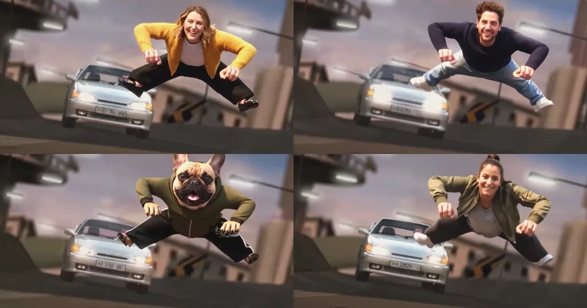 Crazy Frog AI Trend: Ride the Invisible Motorbike While a Car Chases You