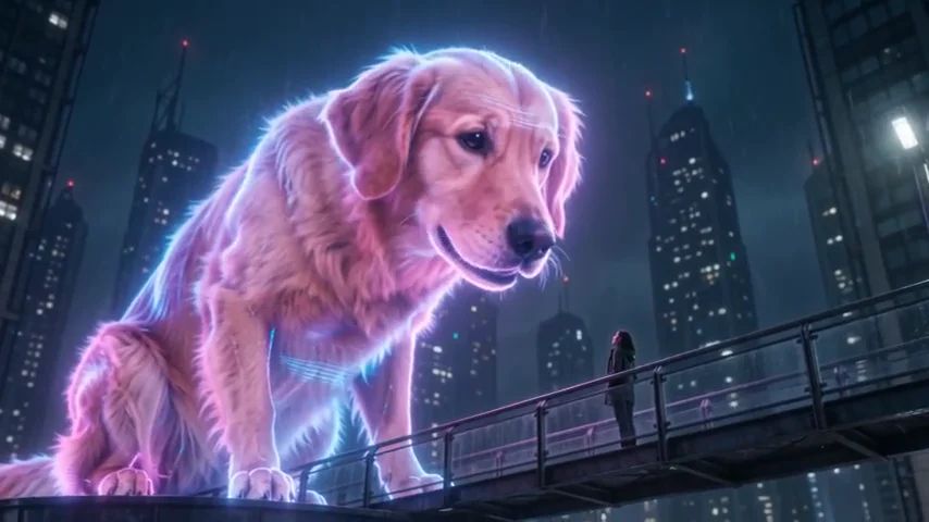 You Look Lonely AI Video: Turn Your Dog into a Giant Hologram