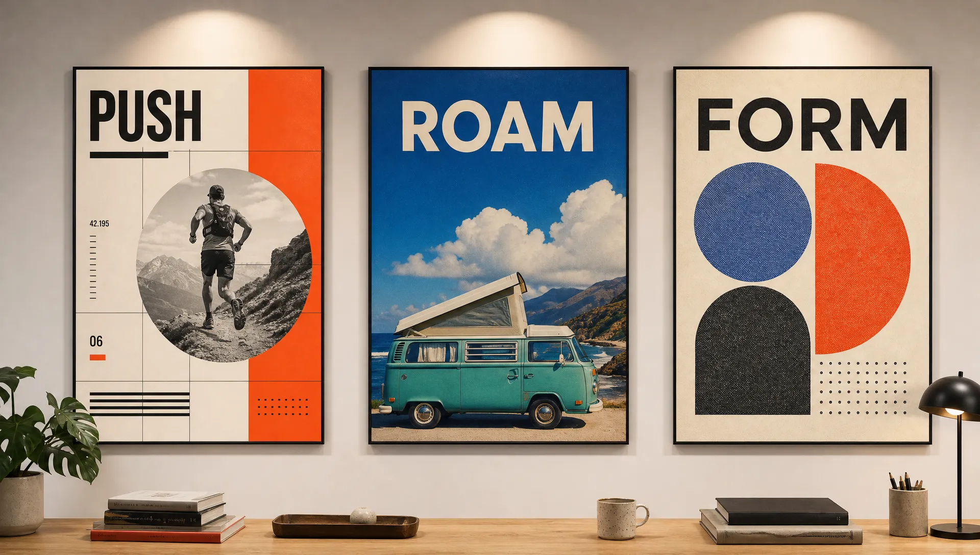 Posters and design mockups