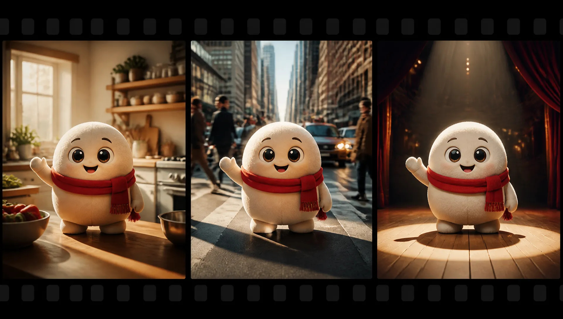Brand characters in new scenes