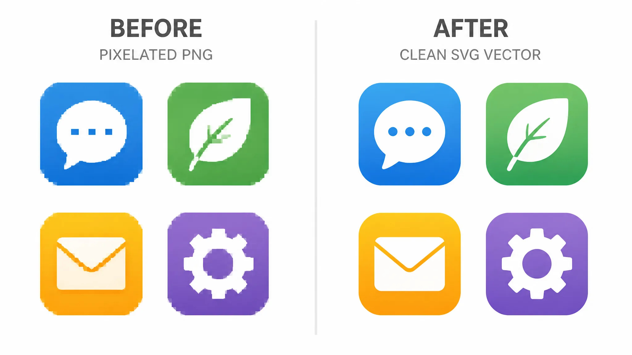 Limpieza de iconos y stickers